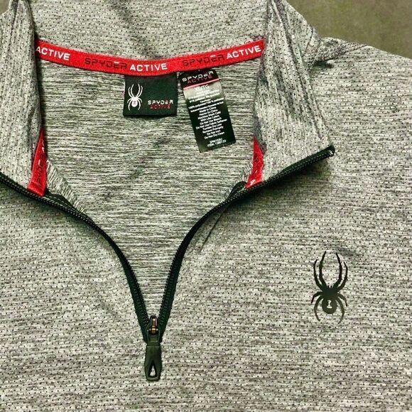 NEW NWT 🕷 Spyder Active Men’s Soft Lightweight Breathable Stretch ¼ Zip Top: Si - Picture 3 of 16